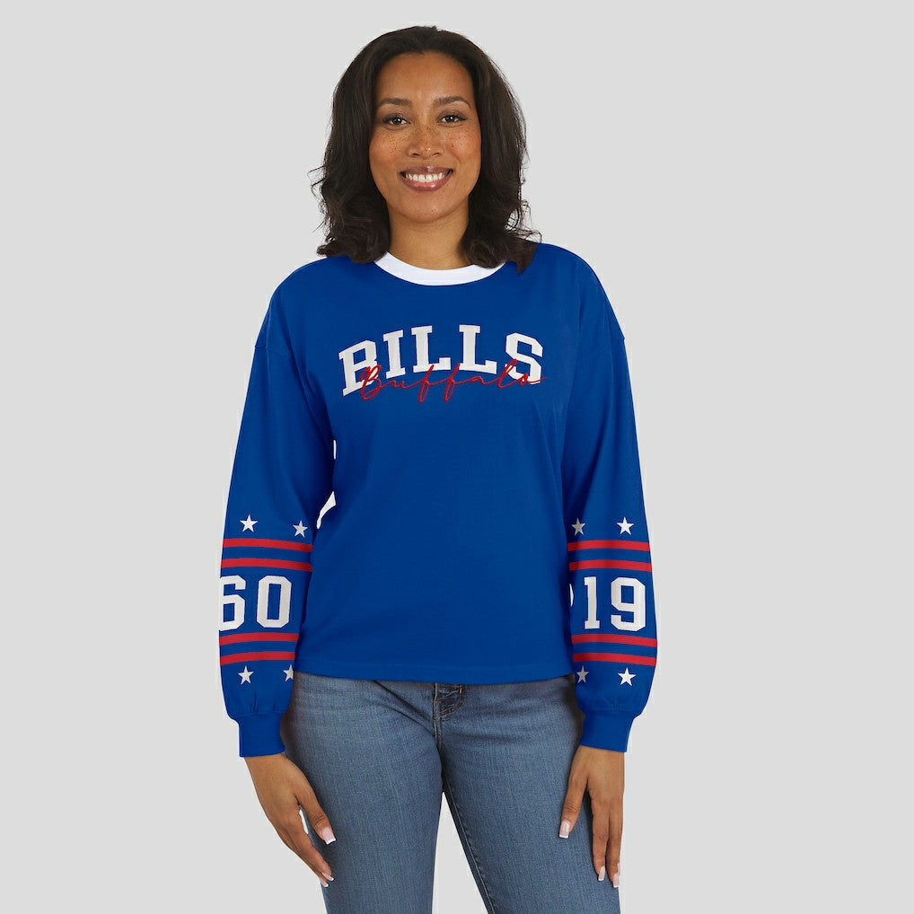 Buffalo Bills WEAR by Erin Andrews Women's Sport Long-Sleeve T-Shirt Royal - NFL