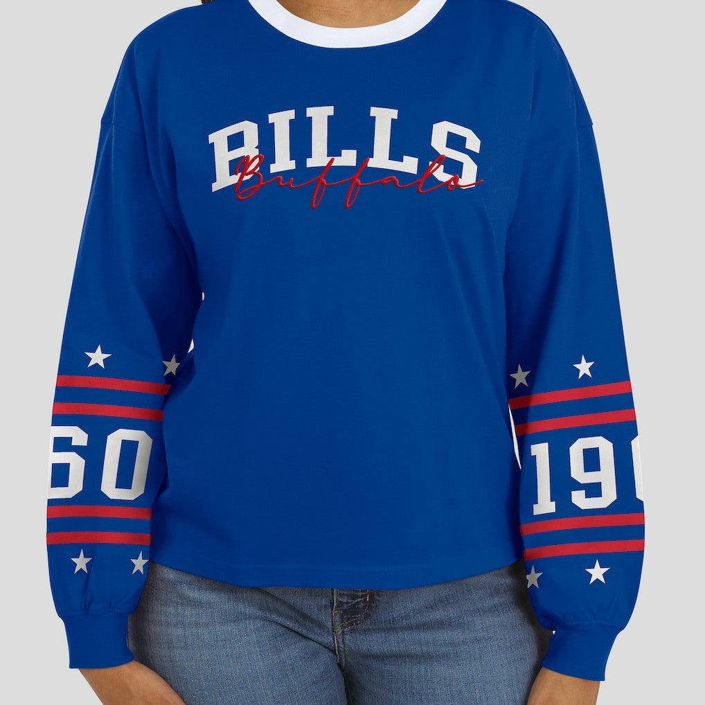 Buffalo Bills WEAR by Erin Andrews Women's Sport Long-Sleeve T-Shirt Royal - NFL