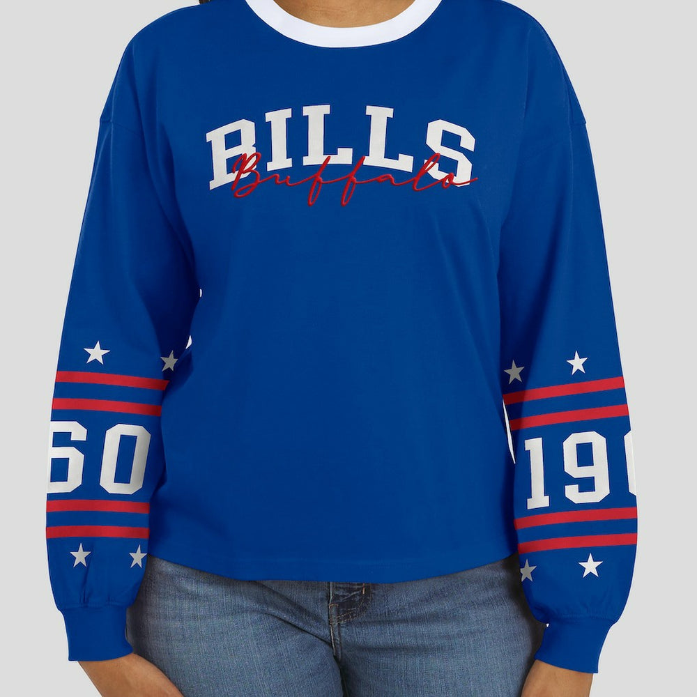 Buffalo Bills WEAR by Erin Andrews Women's Sport Long-Sleeve T-Shirt Royal - NFL