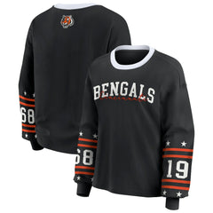 Cincinnati Bengals WEAR by Erin Andrews Women's Sport Long-Sleeve T-Shirt Black - NFL