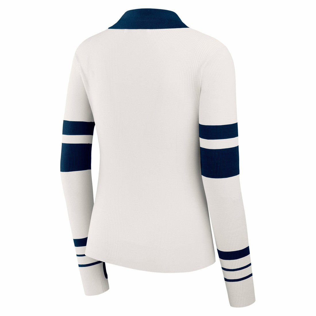 Denver Broncos WEAR by Erin Andrews Women's Ribbed Henley Polo Sweater White - NFL