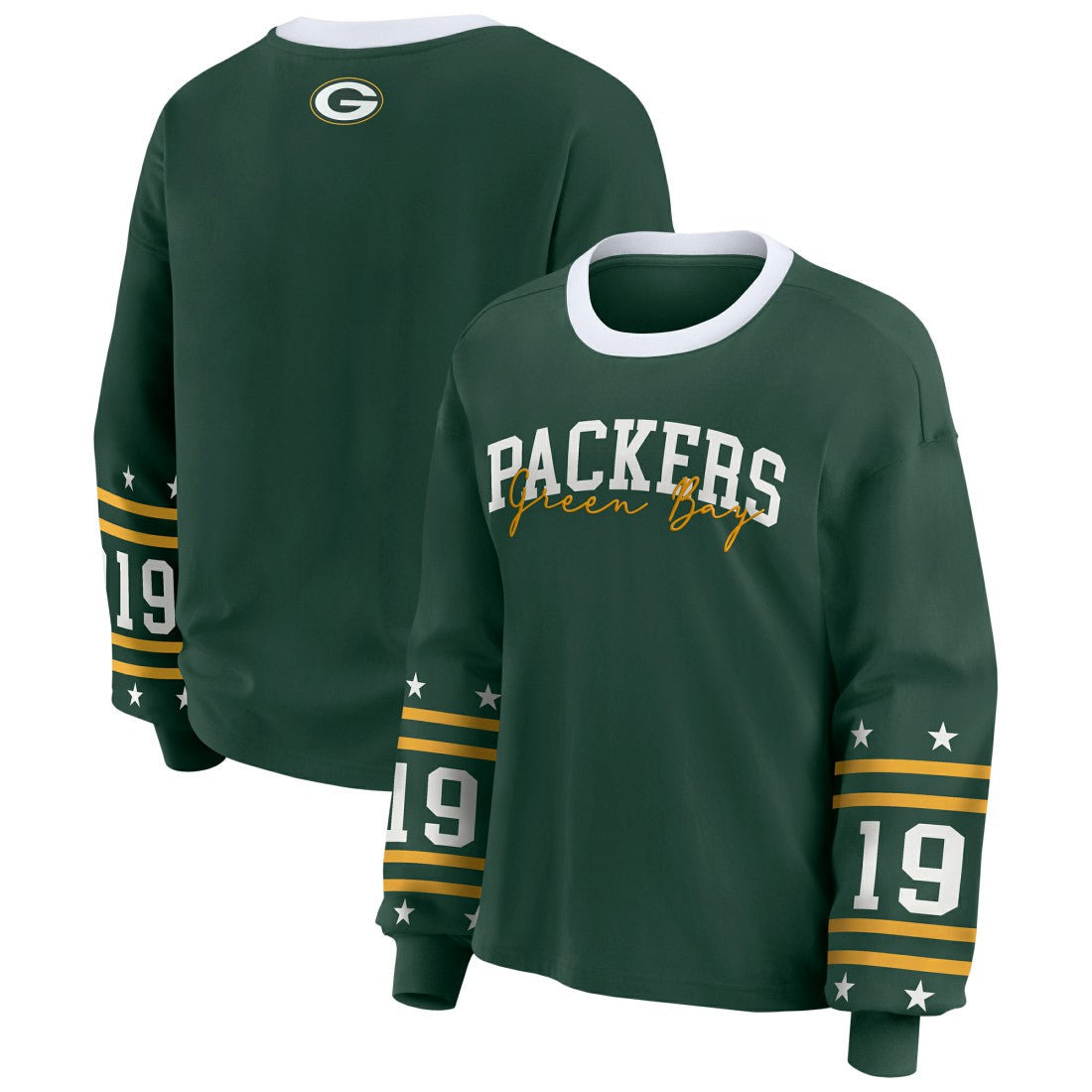 Green Bay Packers WEAR by Erin Andrews Women's Plus Size Sport Long-Sleeve T-Shirt Green - NFL