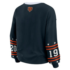 Chicago Bears WEAR by Erin Andrews Women's Plus Size Sport Long-Sleeve T-Shirt Navy - NFL