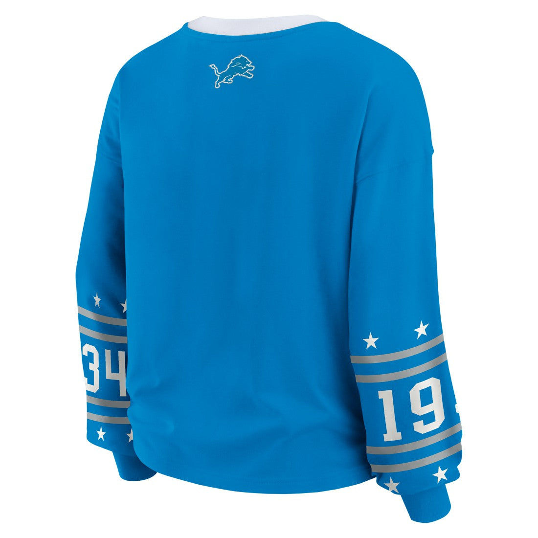 Detroit Lions WEAR by Erin Andrews Women's Plus Size Sport Long-Sleeve T-Shirt Blue - NFL