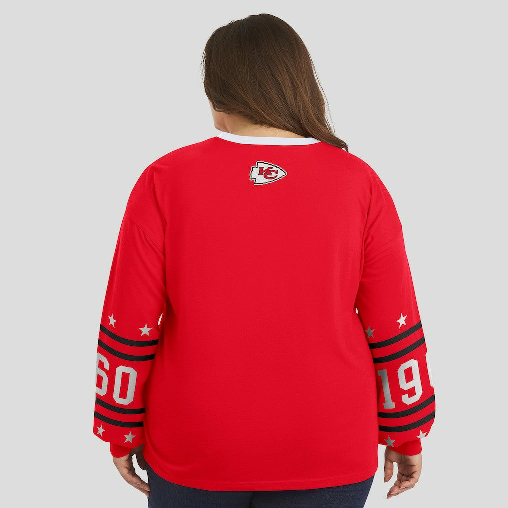 Kansas City Chiefs WEAR by Erin Andrews Women's Plus Size Sport Long-Sleeve T-Shirt Red - NFL