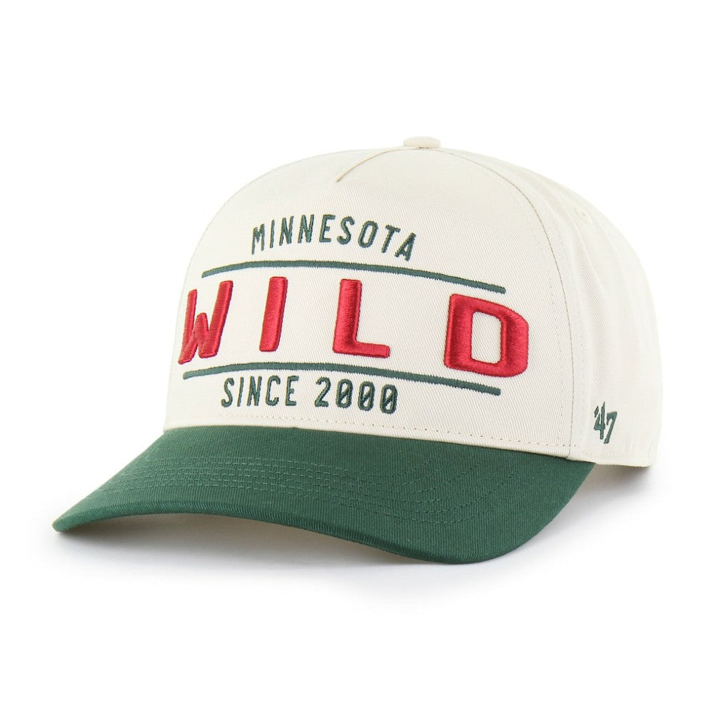 Minnesota Wild - '47 Expansion Debut Two-Tone Hitch Adjustable Hat Cream/Green