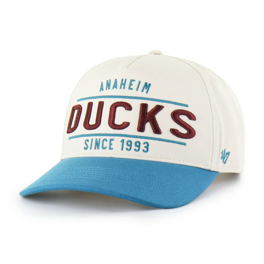 Anaheim Ducks - '47 Expansion Debut Two-Tone Hitch Adjustable Hat Cream/Teal