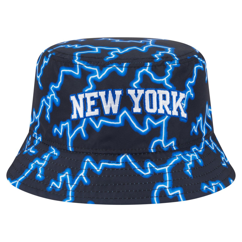 New Era - New York Knicks Summer Sun and Storm Reversible Bucket Hat - Black/Light Blue