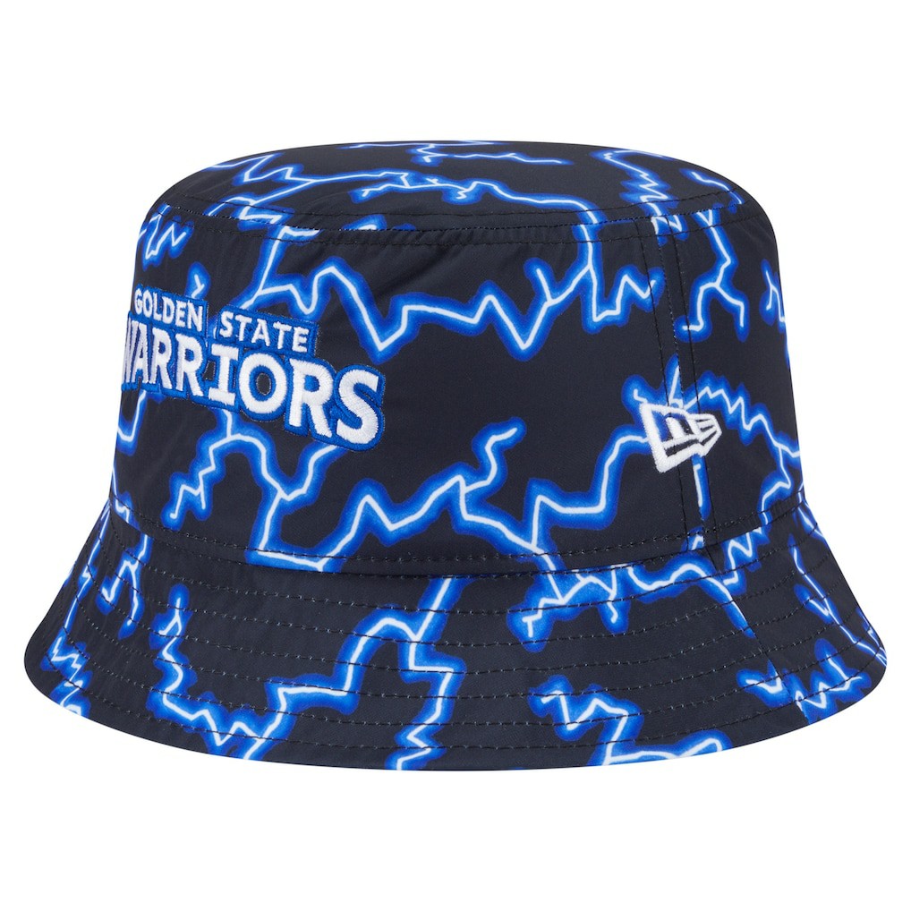 New Era - Golden State Warriors Summer Sun and Storm Reversible Bucket Hat - Black/Light Blue