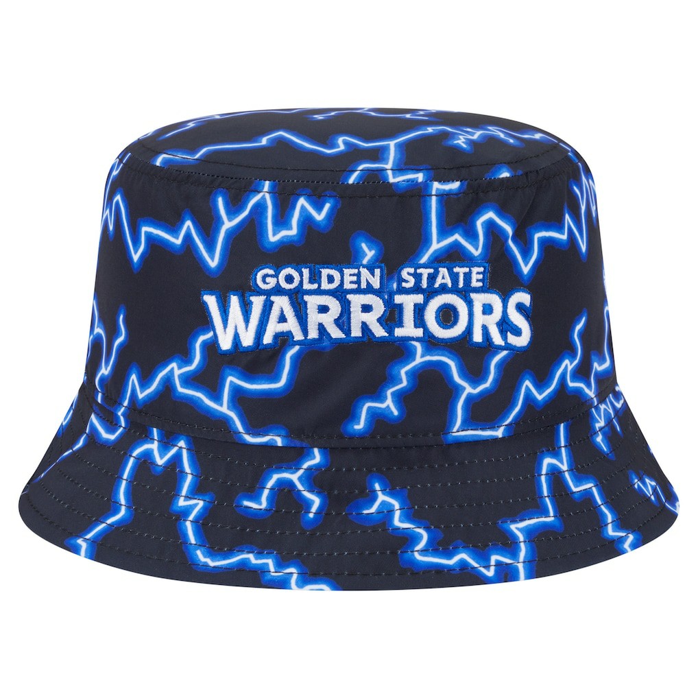 New Era - Golden State Warriors Summer Sun and Storm Reversible Bucket Hat - Black/Light Blue
