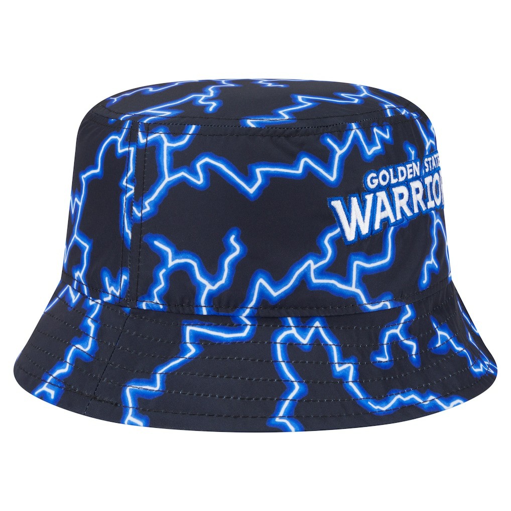 New Era - Golden State Warriors Summer Sun and Storm Reversible Bucket Hat - Black/Light Blue