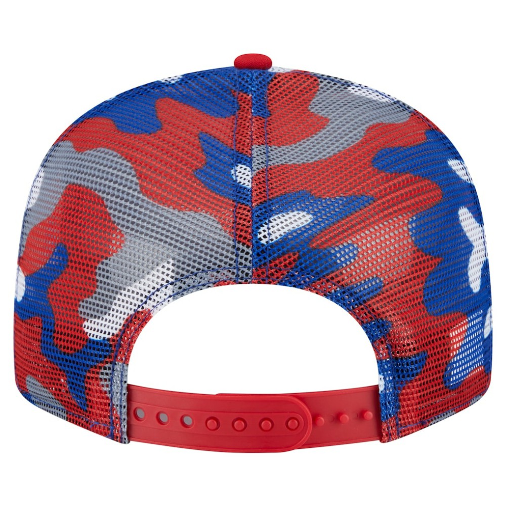 New York Rangers New Era Camo Meshback 9FIFTY Snapback Hat Blue/Red