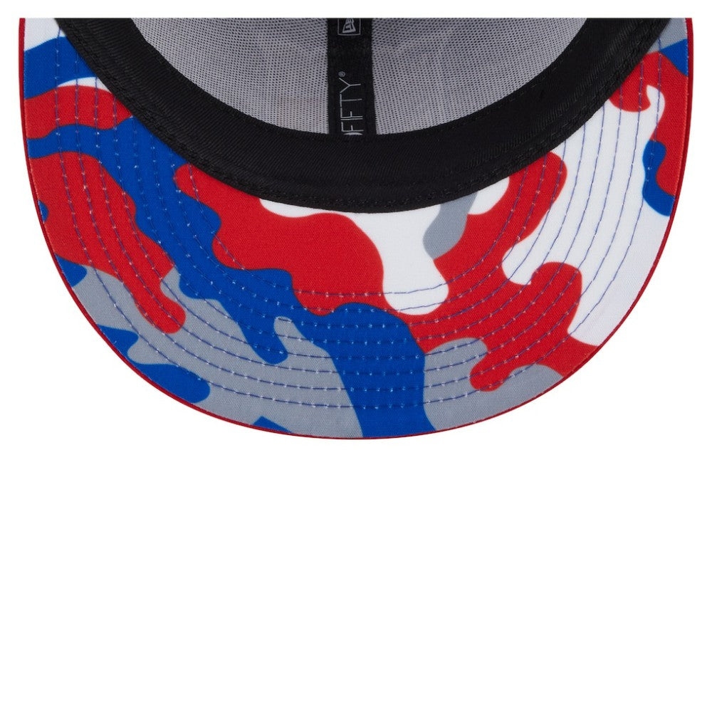 New York Rangers New Era Camo Meshback 9FIFTY Snapback Hat Blue/Red