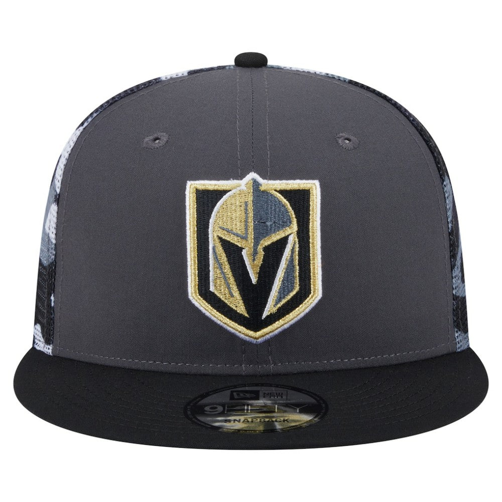 Vegas Golden Knights New Era Camo Meshback 9FIFTY Snapback Hat Gray/Black