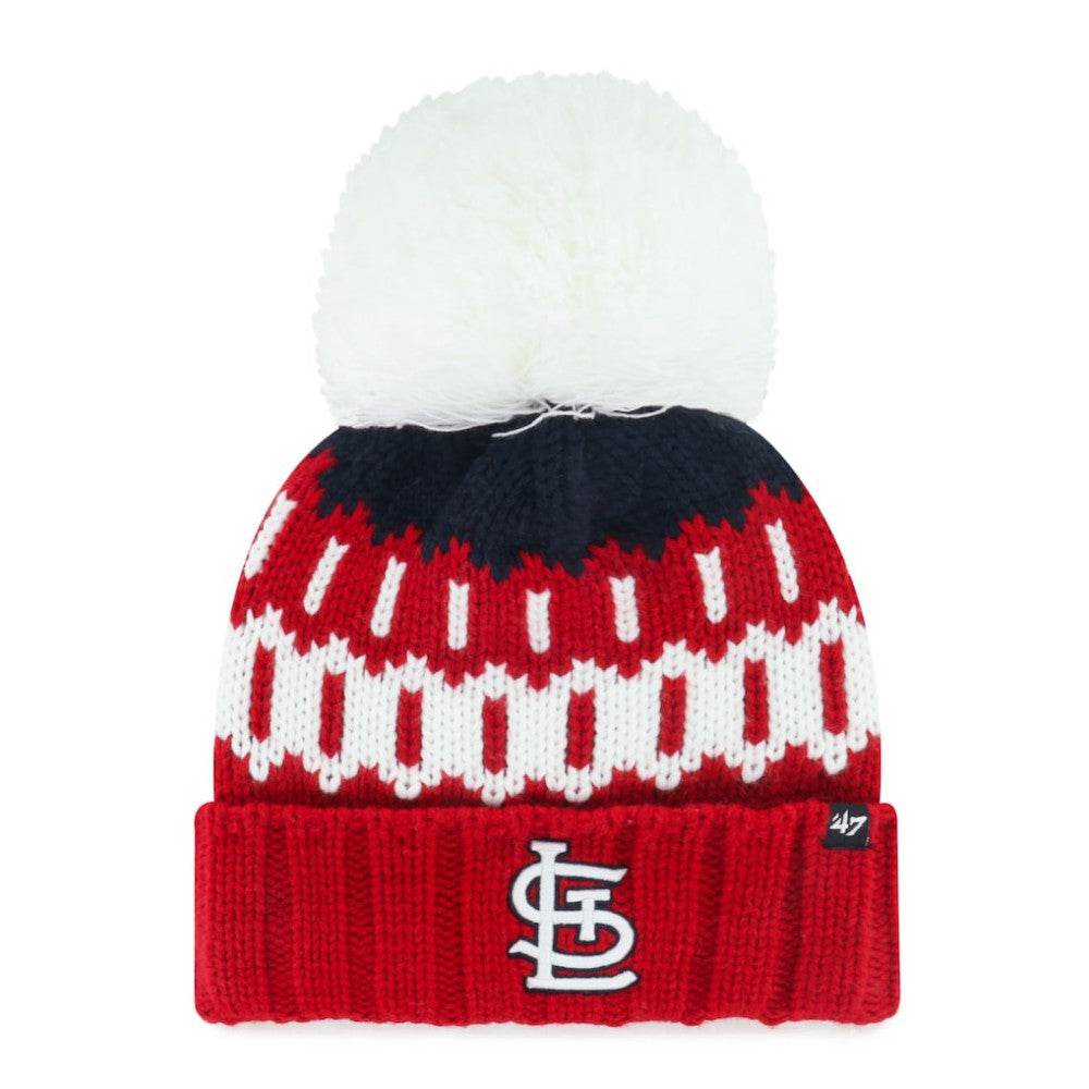 St. Louis Cardinals '47 Women's Felicity Cuffed Knit Hat with Pom Clearance