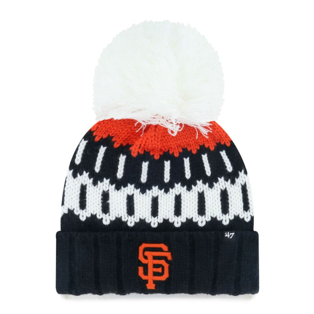 San Francisco Giants '47 Women's Felicity Cuffed Knit Hat with Pom for sale