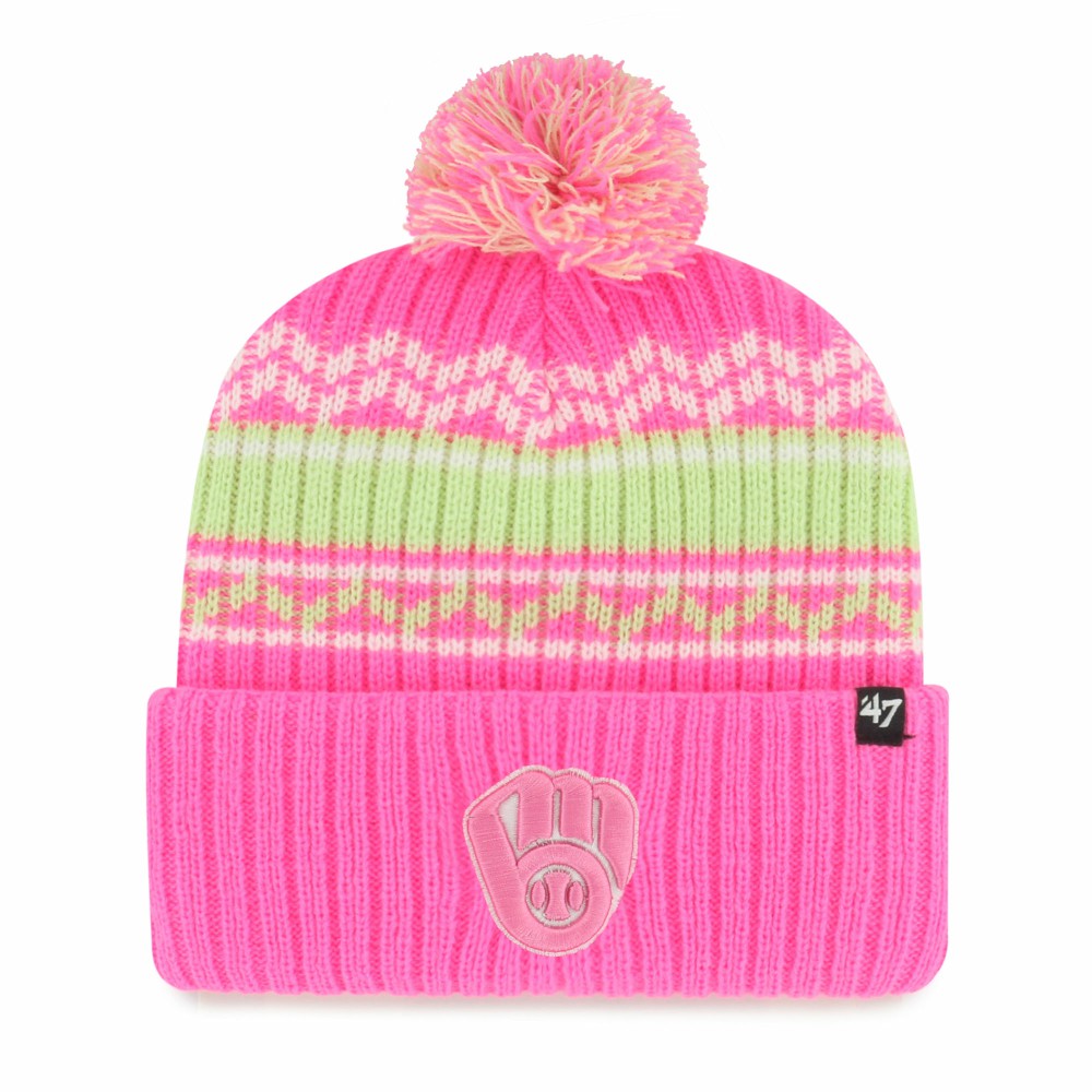 Milwaukee Brewers '47 Youth Polar Vortex Cuffed Knit Hat with Pom Lifestyle