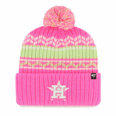 Houston Astros '47 Youth Polar Vortex Cuffed Knit Hat with Pom On Sale