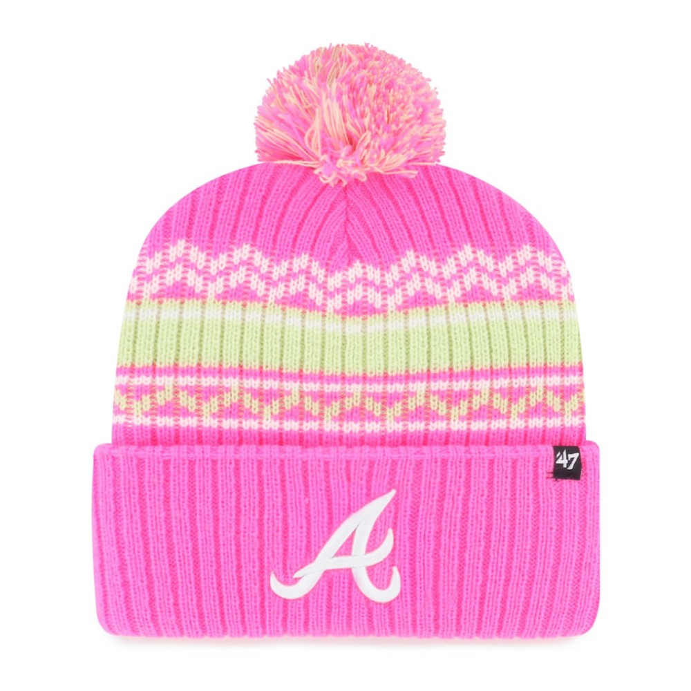 Atlanta Braves '47 Youth Polar Vortex Cuffed Knit Hat with Pom Clearance