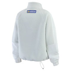 Los Angeles Rams WEAR by Erin Andrews Women's Polar Fleece Half-Zip Jacket White - NFL