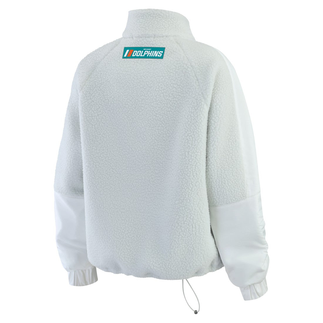 Miami Dolphins WEAR by Erin Andrews Women's Polar Fleece Half-Zip Jacket White - NFL
