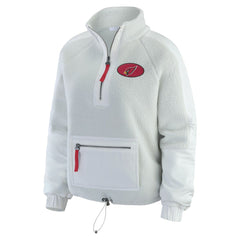 Arizona Cardinals WEAR by Erin Andrews Women's Polar Fleece Half-Zip Jacket White - NFL