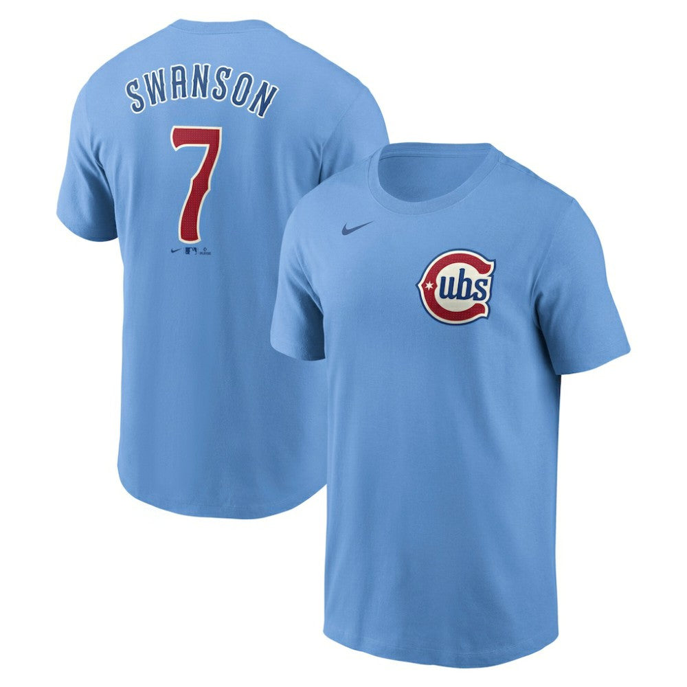 Dansby Swanson Chicago Cubs Nike Fuse Name & Number T-Shirt On Sale