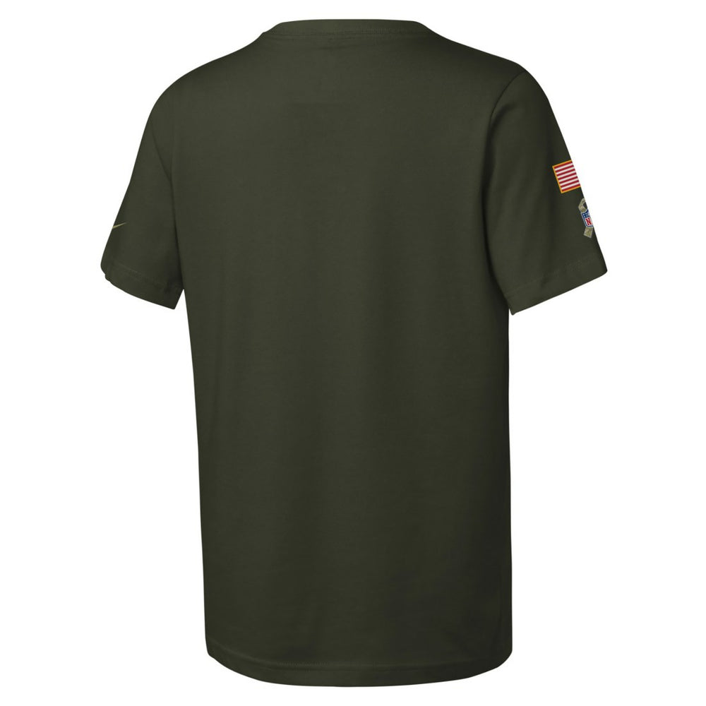 Houston Texans Youth 2025 Salute to Service Sideline Dri-FIT T-Shirt Olive - Nike