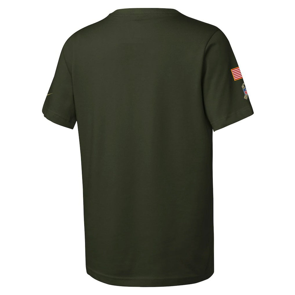 Minnesota Vikings Youth 2025 Salute to Service Sideline Dri-FIT T-Shirt Olive - Nike