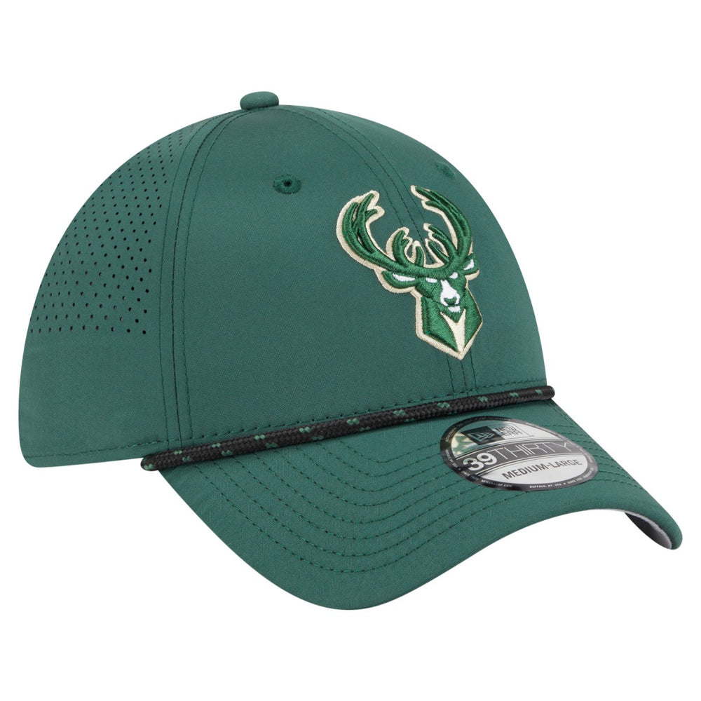 New Era - Milwaukee Bucks Featherweight Poly Rope Flex 39Thirty Hat - Hunter Green