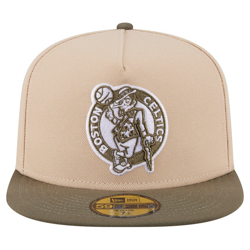 New Era - Boston Celtics Color Pack Two-Tone 59FIFTY A-Frame Fitted Hat - Tan