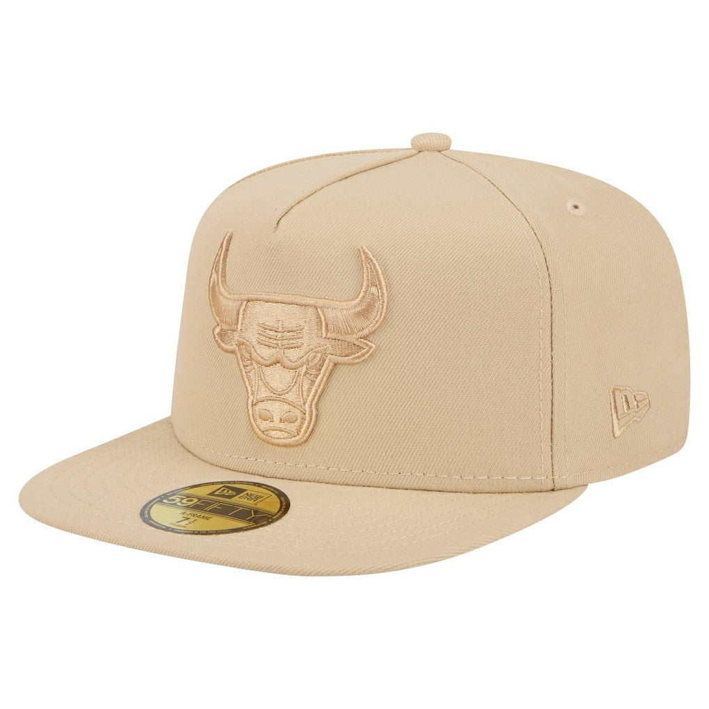 New Era - Chicago Bulls Color Pack A-Frame 59FIFTY Fitted Hat - Khaki
