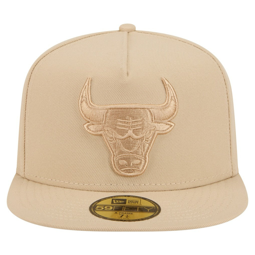 New Era - Chicago Bulls Color Pack A-Frame 59FIFTY Fitted Hat - Khaki