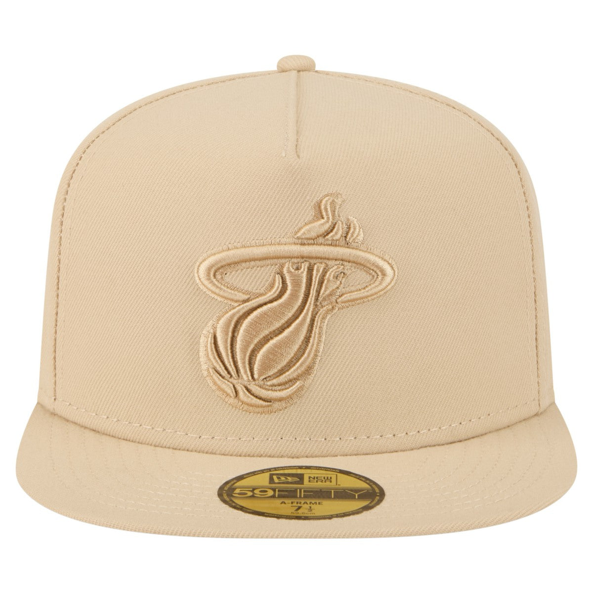 New Era - Miami Heat Color Pack A-Frame 59FIFTY Fitted Hat - Khaki
