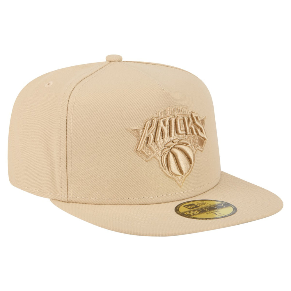 New Era - New York Knicks Color Pack A-Frame 59FIFTY Fitted Hat - Khaki