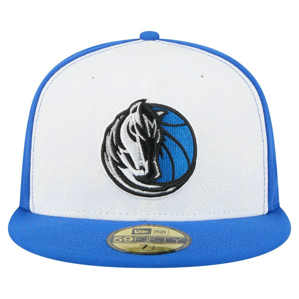 New Era - Dallas Mavericks Repeat 59Fifty Fitted Hat - White/Blue