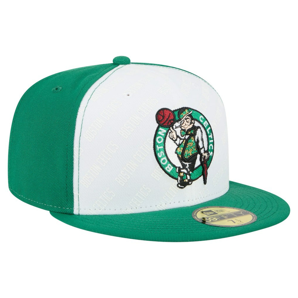 New Era - Boston Celtics Repeat 59Fifty Fitted Hat - White/Kelly Green
