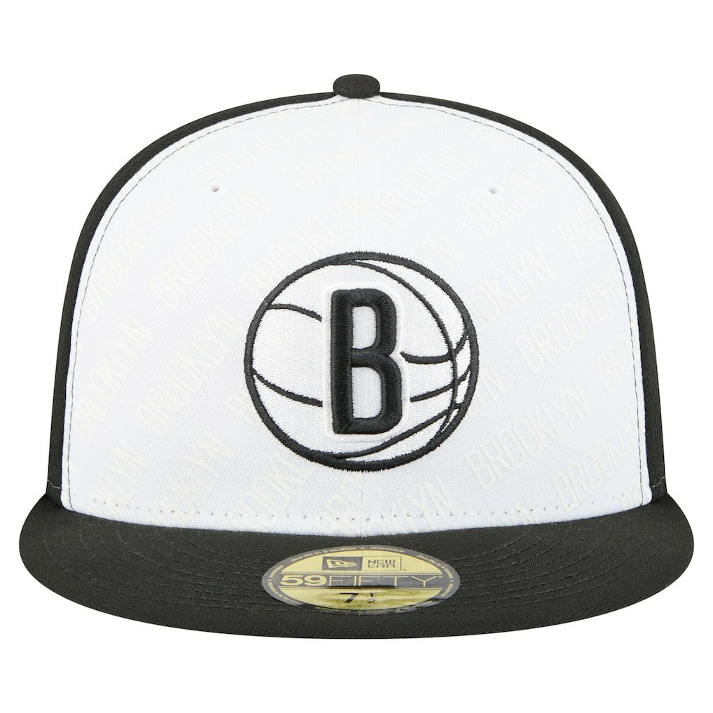 New Era - Brooklyn Nets Repeat 59Fifty Fitted Hat - White/Black