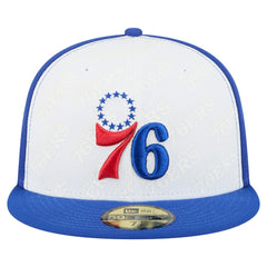 New Era - Philadelphia 76ers Repeat 59Fifty Fitted Hat - White/Royal