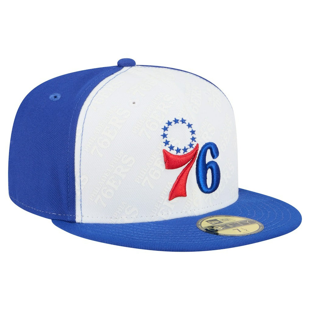 New Era - Philadelphia 76ers Repeat 59Fifty Fitted Hat - White/Royal