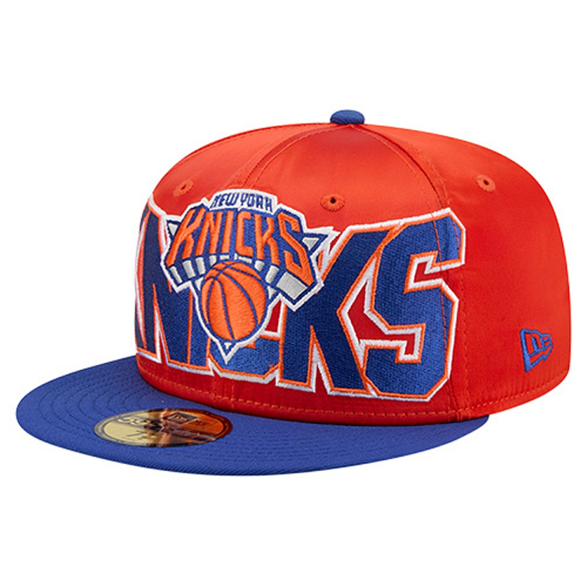 New Era - New York Knicks Satin Two-Tone 59FIFTY Fitted Hat - Orange/Blue