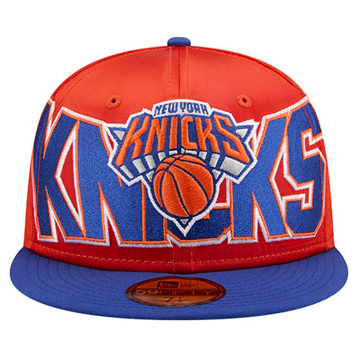 New Era - New York Knicks Satin Two-Tone 59FIFTY Fitted Hat - Orange/Blue