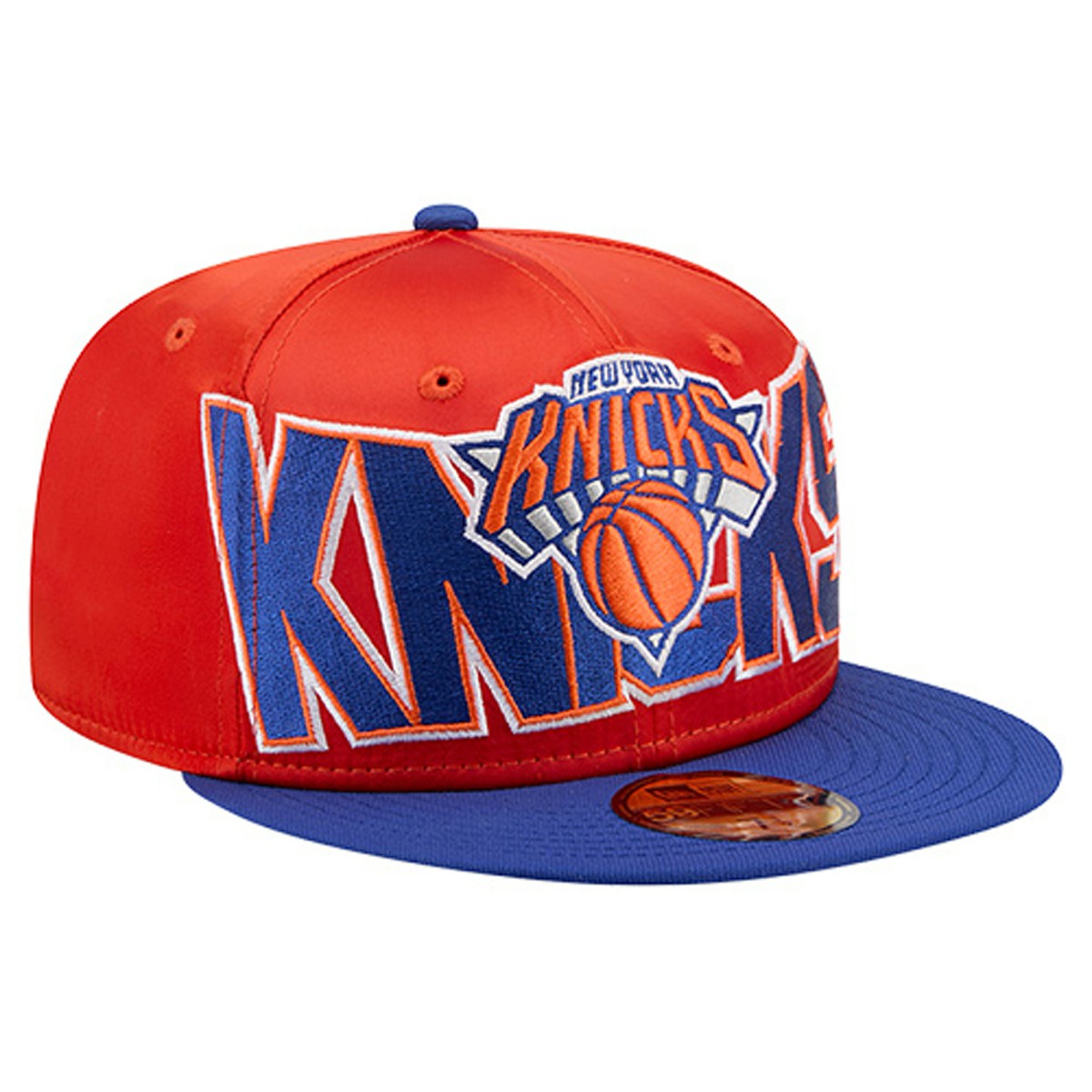 New Era - New York Knicks Satin Two-Tone 59FIFTY Fitted Hat - Orange/Blue