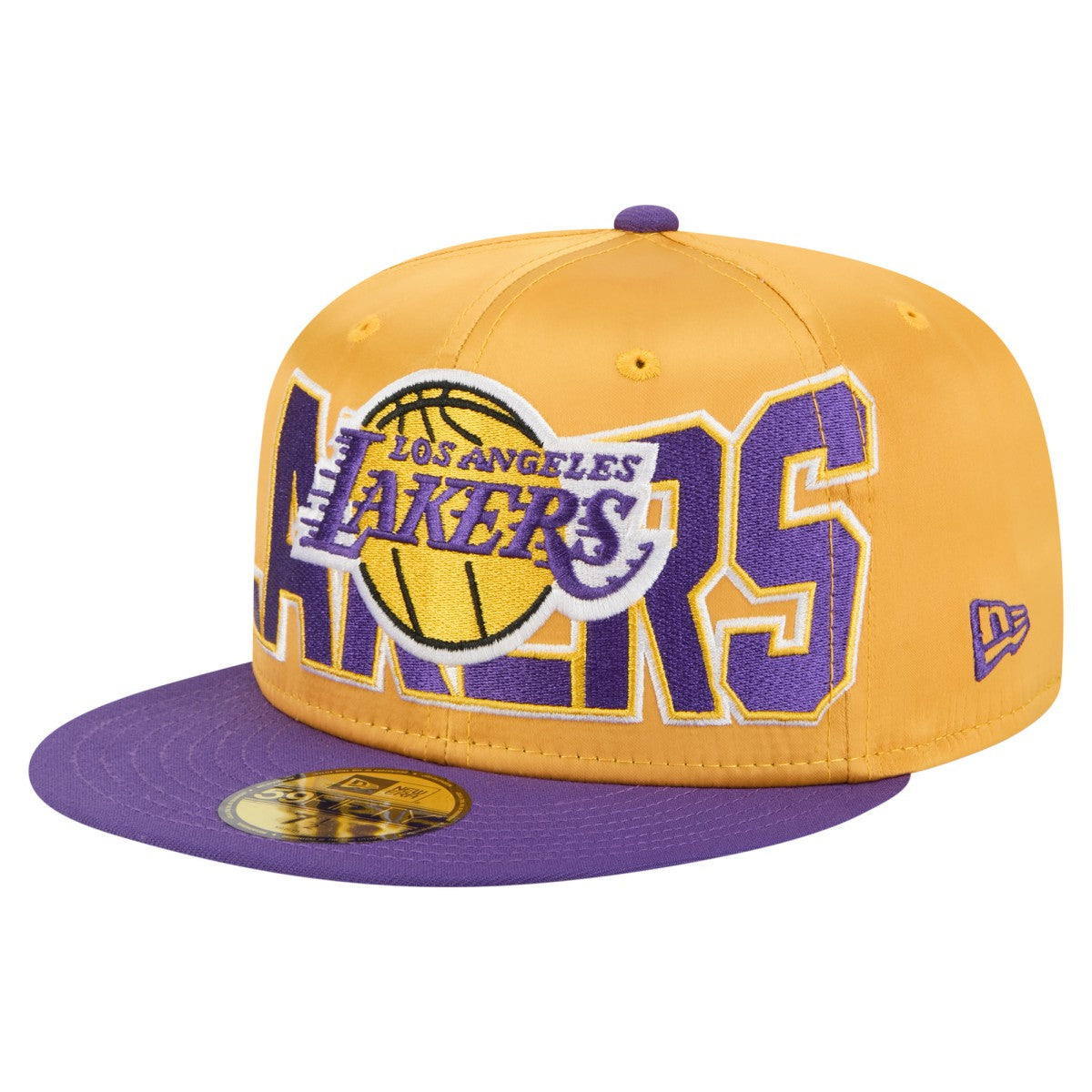 New Era - Los Angeles Lakers Satin Two-Tone 59FIFTY Fitted Hat - Gold/Purple