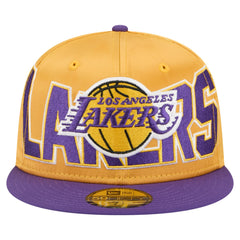 New Era - Los Angeles Lakers Satin Two-Tone 59FIFTY Fitted Hat - Gold/Purple
