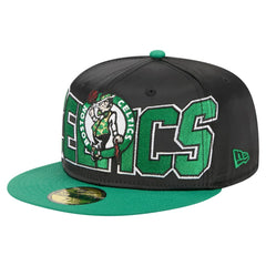 New Era - Boston Celtics Satin Two-Tone 59FIFTY Fitted Hat - Black/Kelly Green