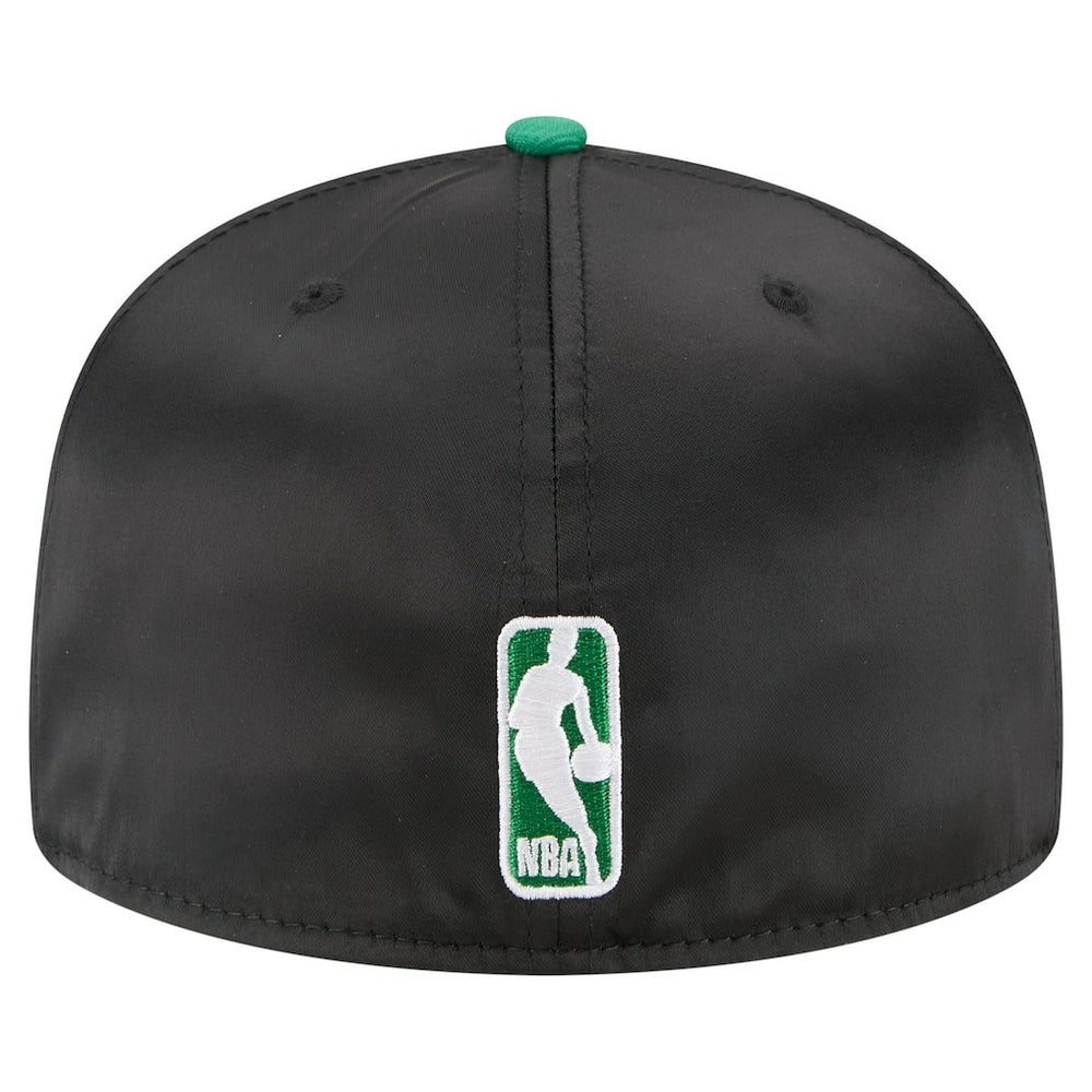 New Era - Boston Celtics Satin Two-Tone 59FIFTY Fitted Hat - Black/Kelly Green