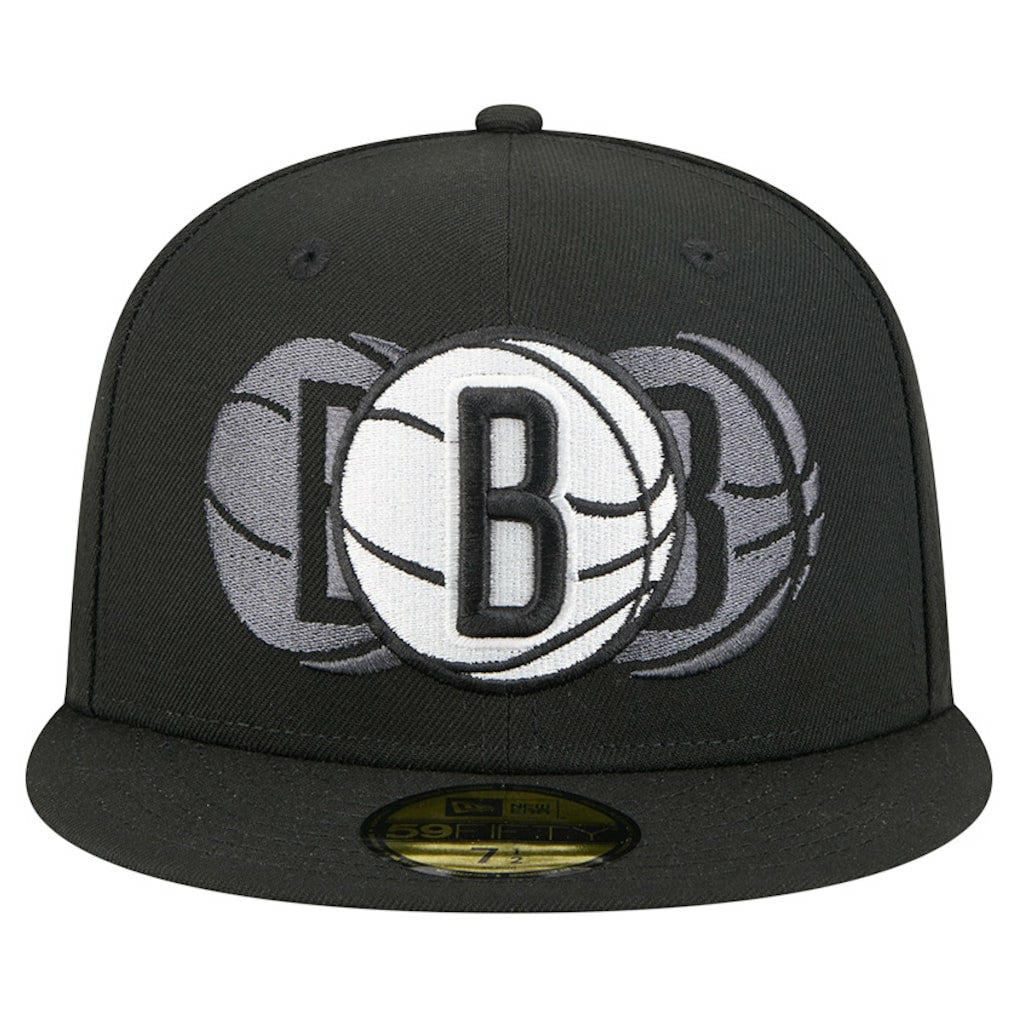New Era - Brooklyn Nets Tri-Hit 59Fifty Fitted Hat - Black