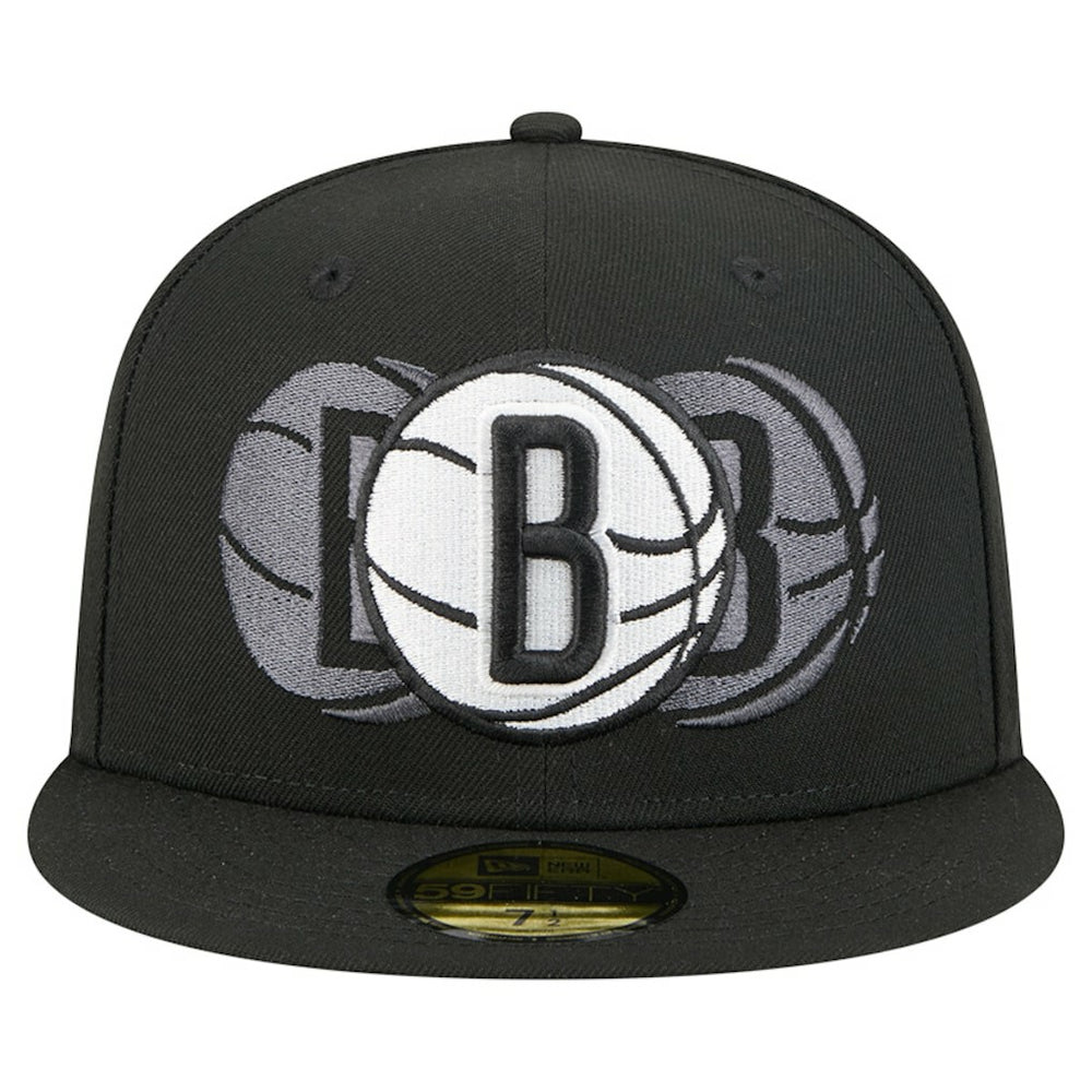 New Era - Brooklyn Nets Tri-Hit 59Fifty Fitted Hat - Black