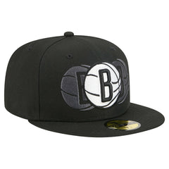 New Era - Brooklyn Nets Tri-Hit 59Fifty Fitted Hat - Black